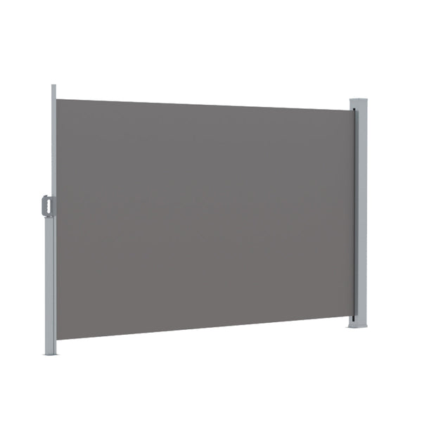 Instahut Side Awning Sun Shade Outdoor Blinds Retractable Screen 1.8X3M Grey Instahut