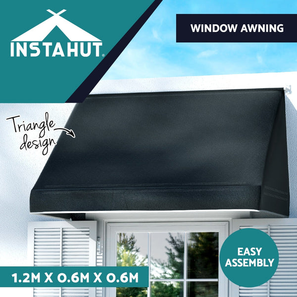 Instahut Side Awning Sun Shade Outdoor Blinds Balcony Screen 1.2X0.6X0.6M Instahut