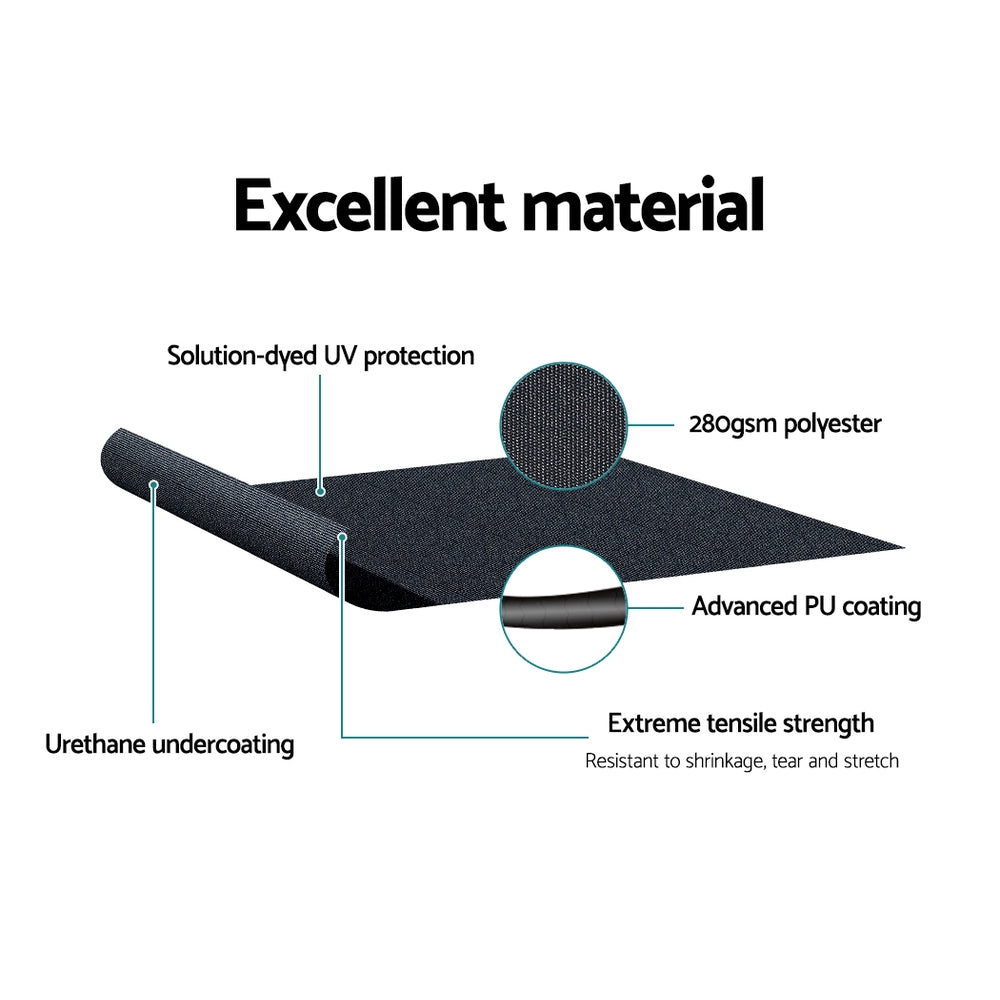 Instahut Side Awning Sun Shade Outdoor Blinds Balcony Screen 1.2X0.6X0.6M Instahut