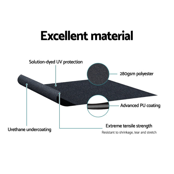 Instahut Side Awning Sun Shade Outdoor Blinds Balcony Screen 1.2X0.6X0.6M Instahut