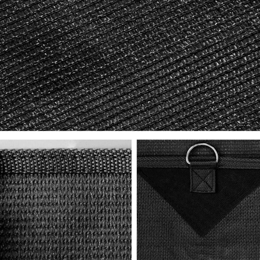 Black Caravan Privacy Screen 1.95 x 2.2M End Wall or Side Sun Shade Roll Out Does not apply