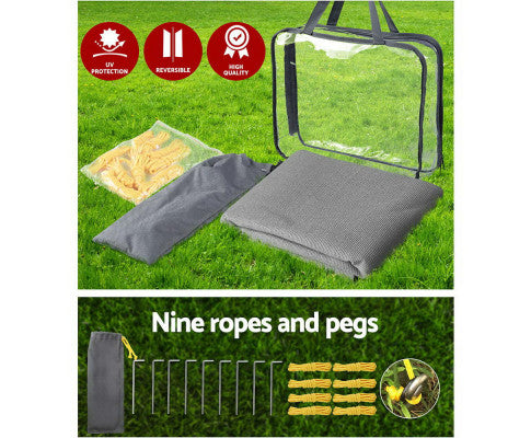 Pop Top Caravan Privacy Screen 2.1 x 1.8M Sun Shade End Wall Roll Out Awning freeshipping - Awezingly