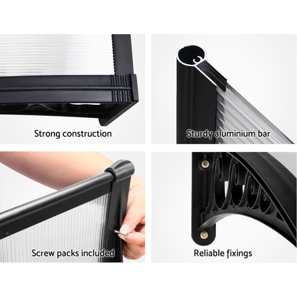 Instahut 1X1.2M Window Door Awning Canopy Rain Cover Sun Shield freeshipping - Awezingly