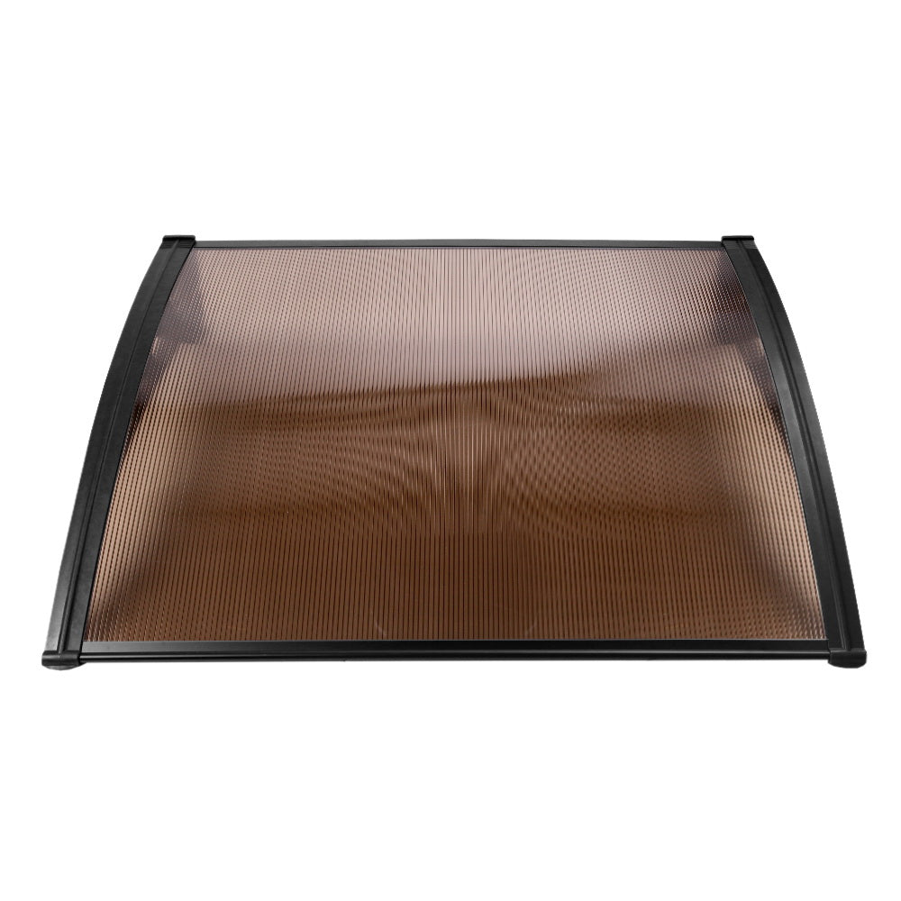 Instahut Window Door Awning Outdoor Door Canopy Patio Awning 1mx1.2m DIY Brown Instahut