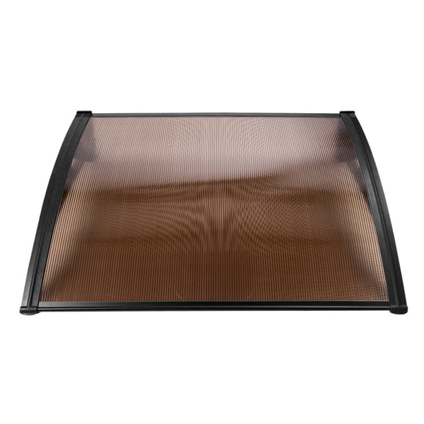 Instahut Window Door Awning Outdoor Door Canopy Patio Awning 1mx1.2m DIY Brown Instahut