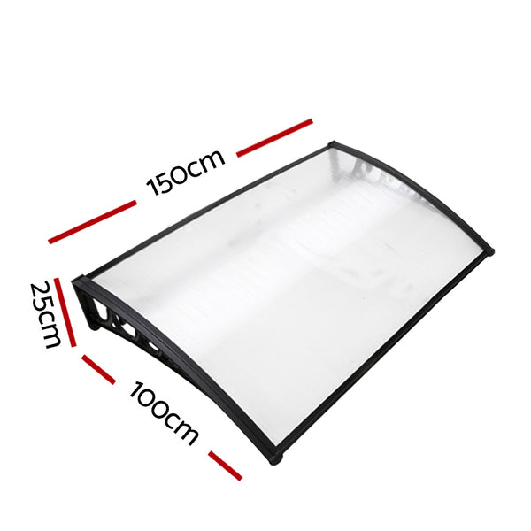 Instahut 1X1.5M Window Door Awning Canopy Rain Cover Sun Shield freeshipping - Awezingly