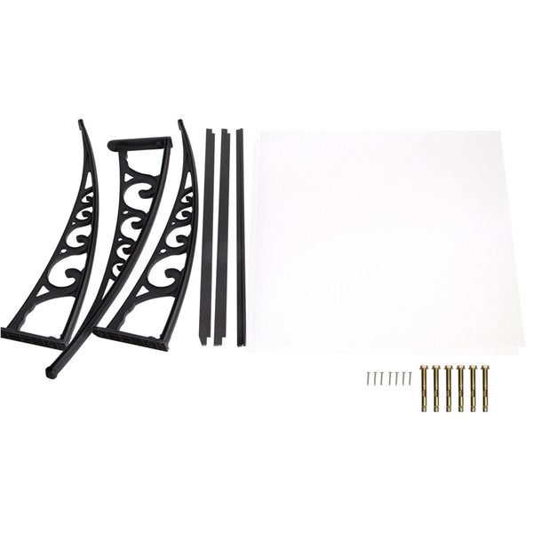 Instahut DIY Window Door Awning Shade 1 x 2m - Transparent freeshipping - Awezingly