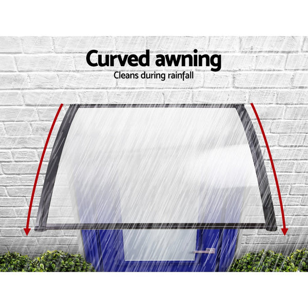 Instahut 1X2.4M Window Door Awning Canopy Rain Cover Sun Shield freeshipping - Awezingly