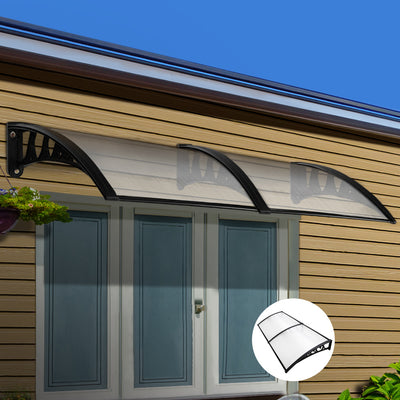 Instahut 1X2.4M Window Door Awning Canopy Rain Cover Sun Shield