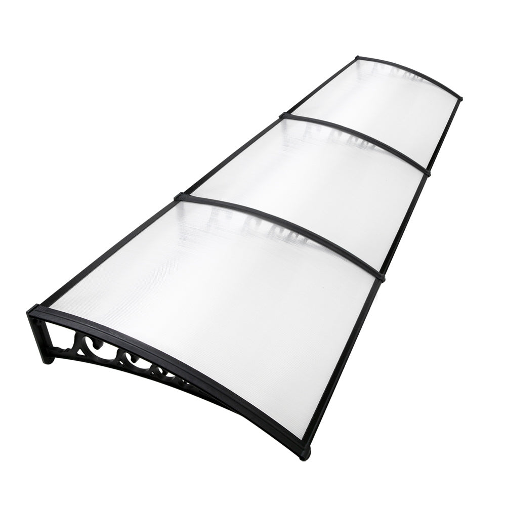 Instahut DIY Window Door Awning Shade 1 x 3m - Transparent freeshipping - Awezingly