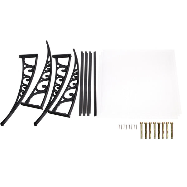 Instahut DIY Window Door Awning Shade 1 x 3m - Transparent freeshipping - Awezingly