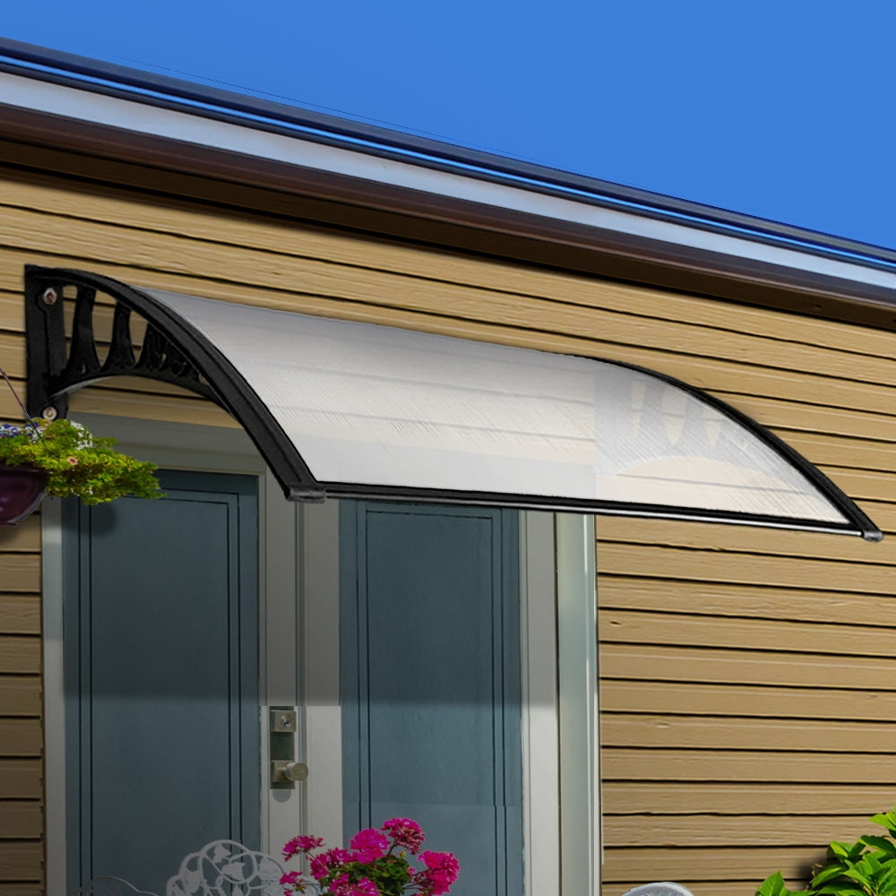 Instahut DIY Window Door Awning Shade 1 x 3m - Transparent freeshipping - Awezingly