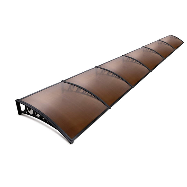 Instahut Window Door Awning Door Canopy Patio UV Sun Shield BROWN 1mx6m DIY freeshipping - Awezingly