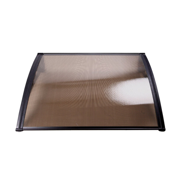 Instahut Window Door Awning Door Canopy Patio UV Sun Shield BROWN 1mx2m DIY Does not apply
