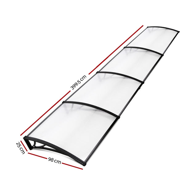 Instahut Window Door Awning Door Canopy Patio UV Sun Shield 1mx4m DIY freeshipping - Awezingly