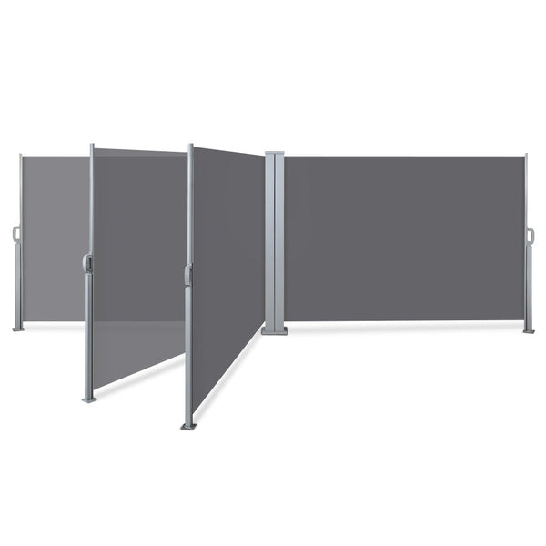 Instahut 2X6M Retractable Side Awning Garden Patio Shade Screen Panel Grey Instahut