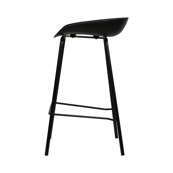 Artiss Set of 2 Metal Bar Stools - Black Artiss