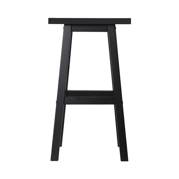 Artiss Set of 4 Beech Wood Bar Stools - Black Artiss