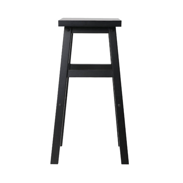 Artiss Set of 4 Beech Wood Bar Stools - Black Artiss