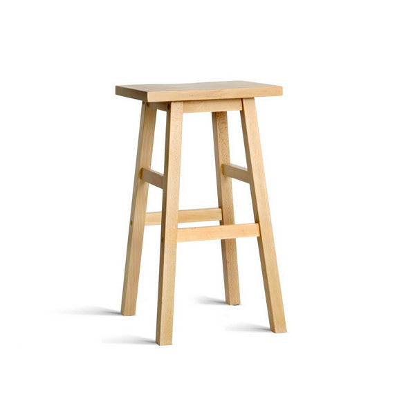 Artiss Set of 2 Wooden Backless Bar Stools - Natural freeshipping - Awezingly