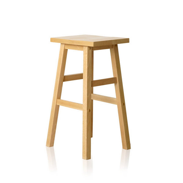 Artiss Set of 2 Wooden Backless Bar Stools - Natural freeshipping - Awezingly