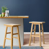 Artiss Set of 2 Wooden Backless Bar Stools - Natural