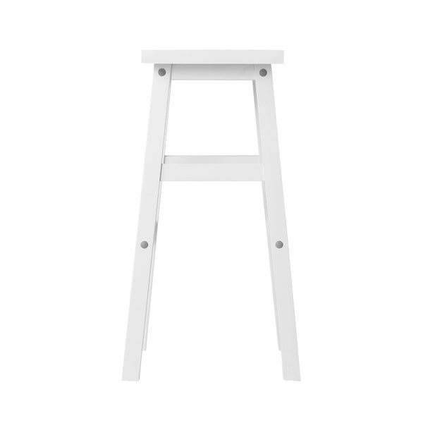 Artiss Set of 2 Wooden Backless Bar Stools - White Artiss