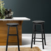 Artiss Set of 2 Beech Wood Backless Bar Stools - Black