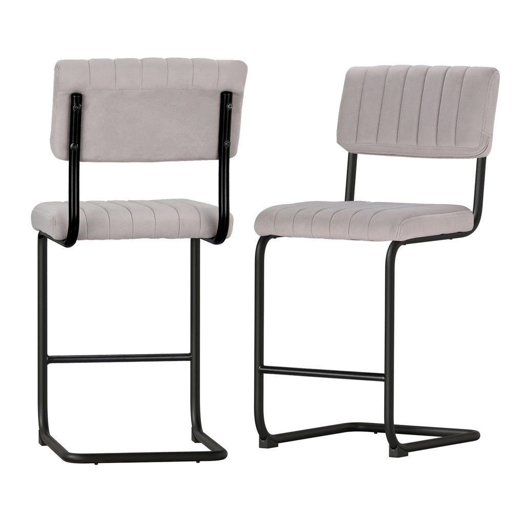 Artiss 2x Bar Stools Velvet Chairs Artiss