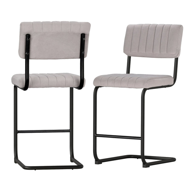 Artiss 2x Bar Stools Velvet Chairs Artiss