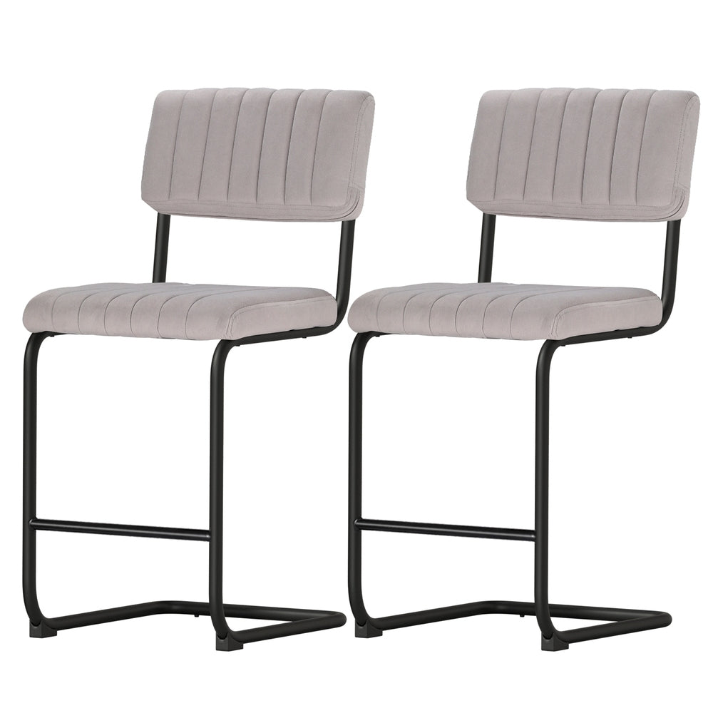 Artiss 2x Bar Stools Velvet Chairs Artiss
