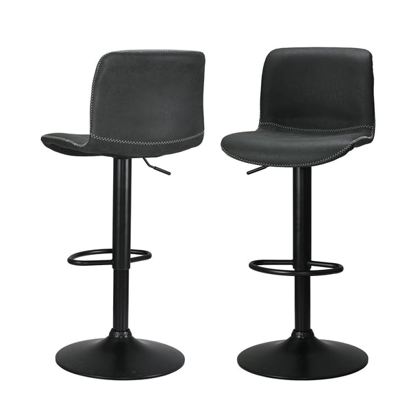 Artiss 2x Bar Stools Kitchen Swivel Bar Stool Gas Lift Chairs Barstools Black Artiss