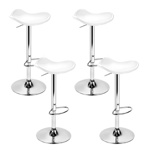 Artiss Set of 4 Swivel Bar Stools - White freeshipping - Awezingly