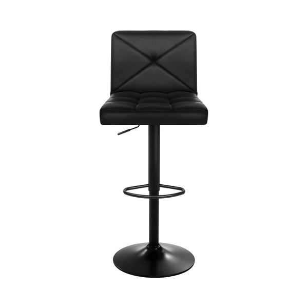 Artiss Set of 4 Bar Stools PU Leather Criss Cross Style - Black and Chrome freeshipping - Awezingly