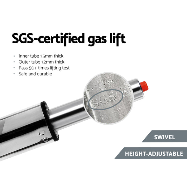 Artiss Set of 4 Bar Stools PU Leather Diamond Style - Grey freeshipping - Awezingly