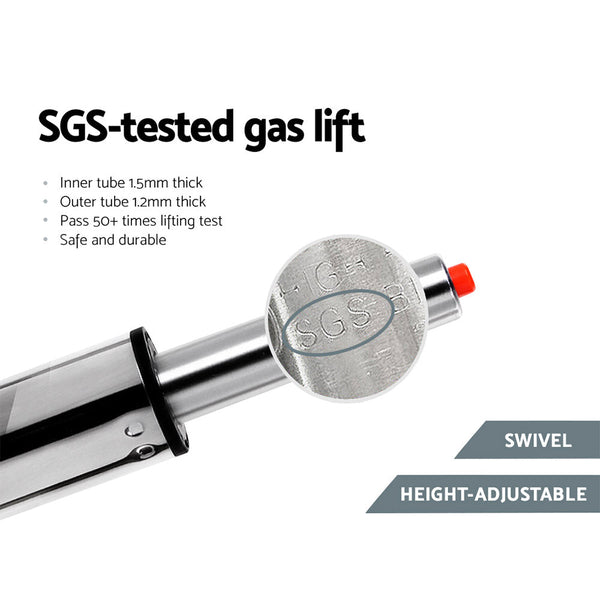 Artiss Set of 2 Bar Stools Kitchen Stool Dining Chairs Grey Artiss