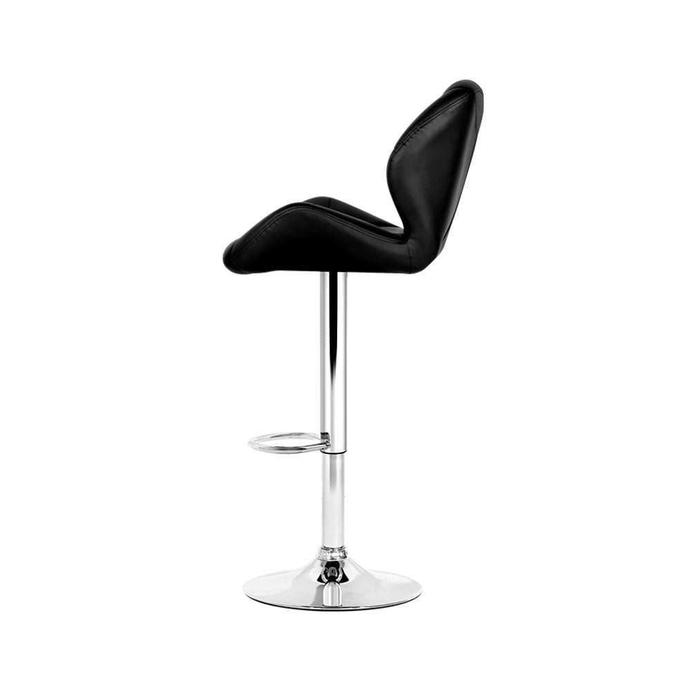 Artiss Set of 4 Kitchen Bar Stools - Black and Chrome freeshipping - Awezingly