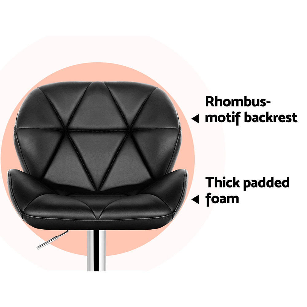 Artiss Set of 4 Kitchen Bar Stools - Black and Chrome freeshipping - Awezingly