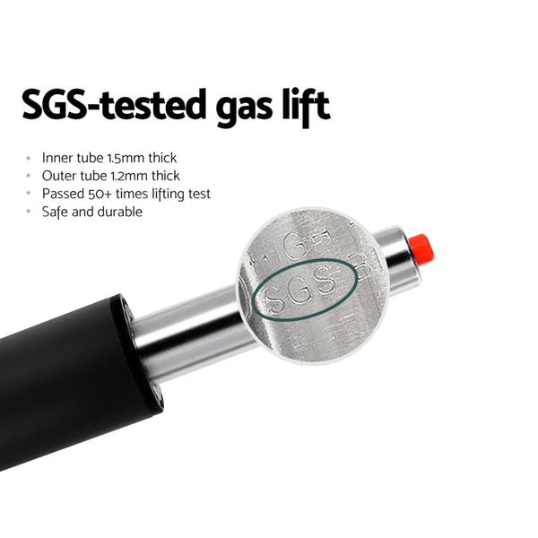 Artiss 4x Bar Stools PU Leather Gas Lift Black Artiss