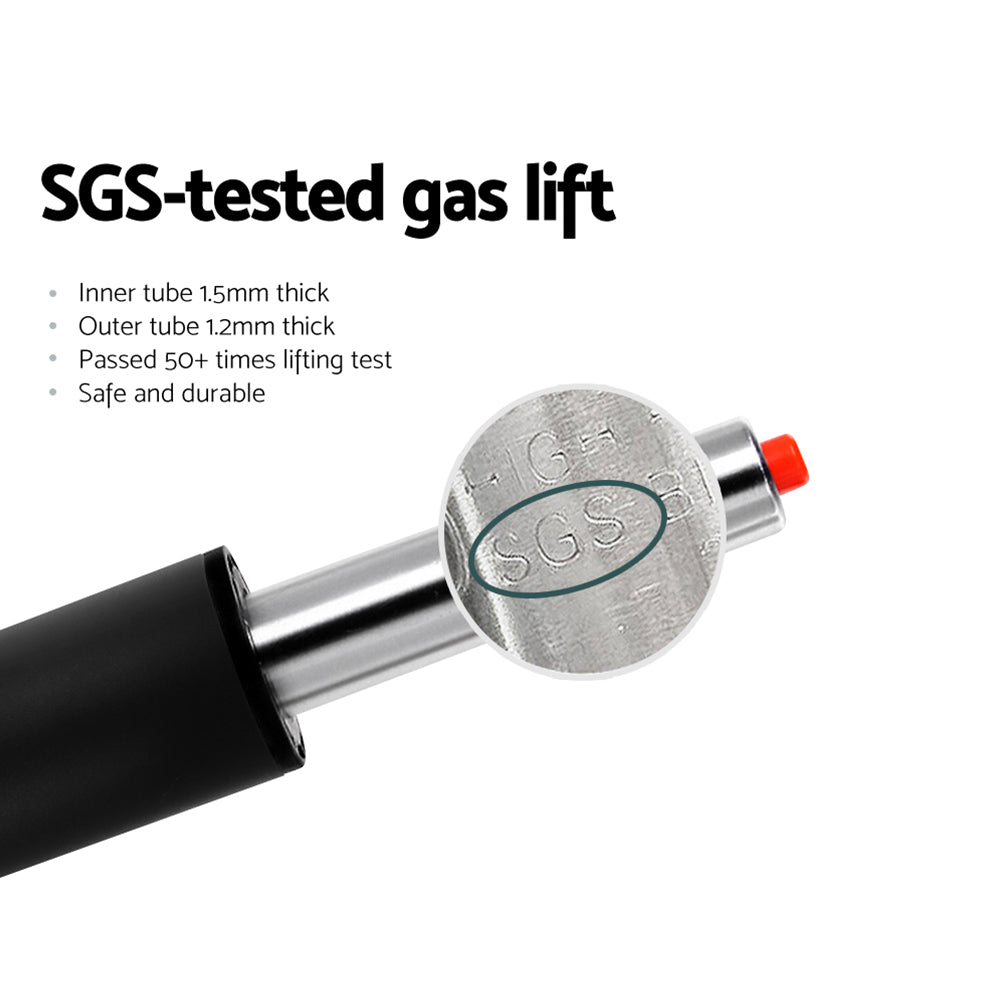 Artiss Bar Stools Kitchen Stool Chairs Dining Gas Lift Swivel Leather White x2 Artiss