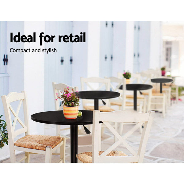 Artiss Bar Table Kitchen Tables Swivel Round Metal Black Artiss