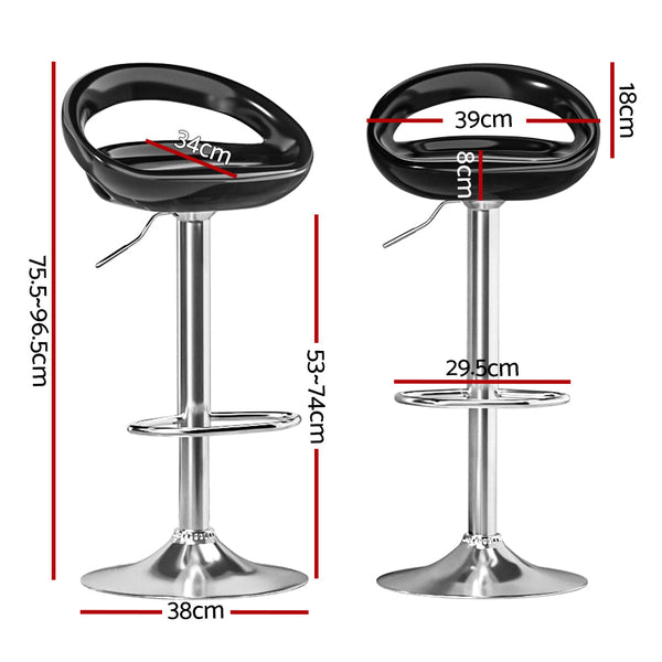 Artiss Bar Stools Kitchen Stool Dining Counter Chairs Gas Lift Swivel x2 Artiss
