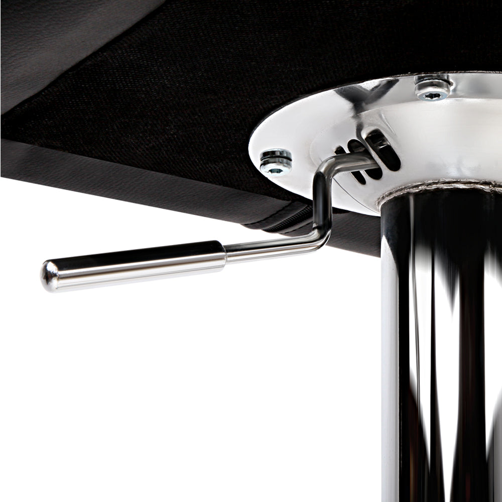 Artiss Set of 2 PU Leather Gas Lift Bar Stools - Black Artiss