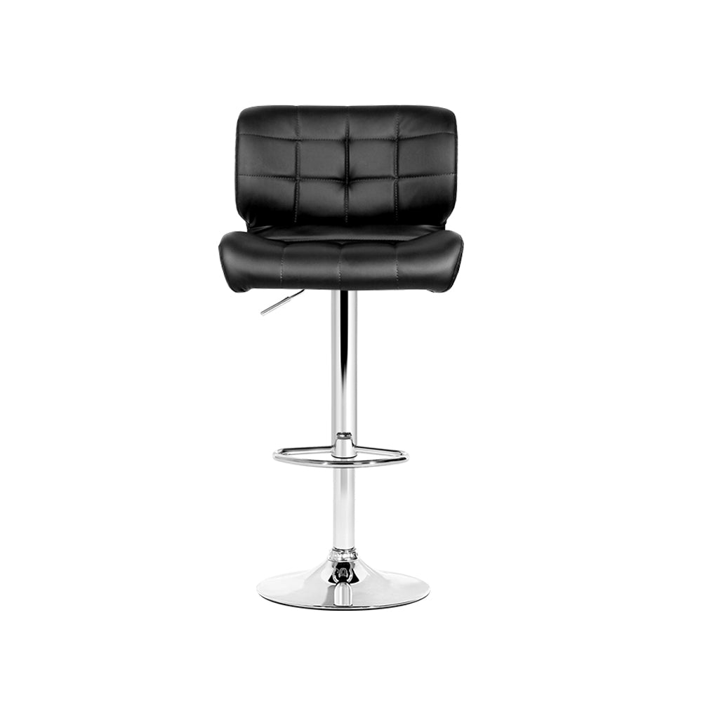Artiss Set of 4 PU Leather Gas Lift Bar Stools - Black and Chrome Artiss