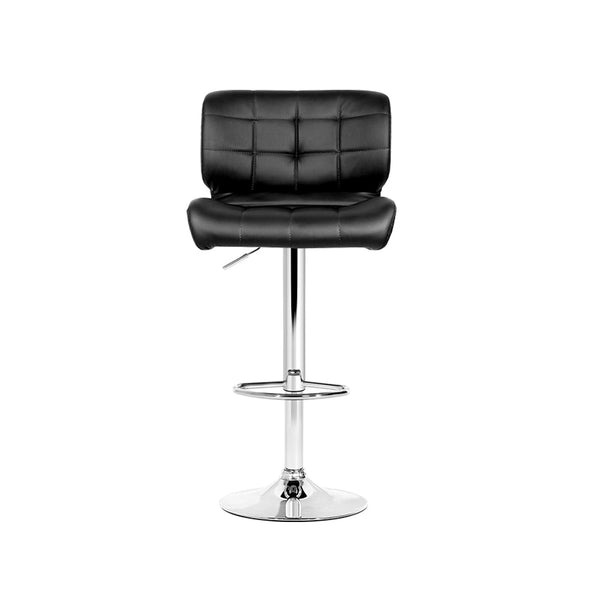 Artiss Set of 4 PU Leather Gas Lift Bar Stools - Black and Chrome Artiss