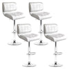 Artiss Set of 4 PU Leather Gas Lift Bar Stools - White and Chrome