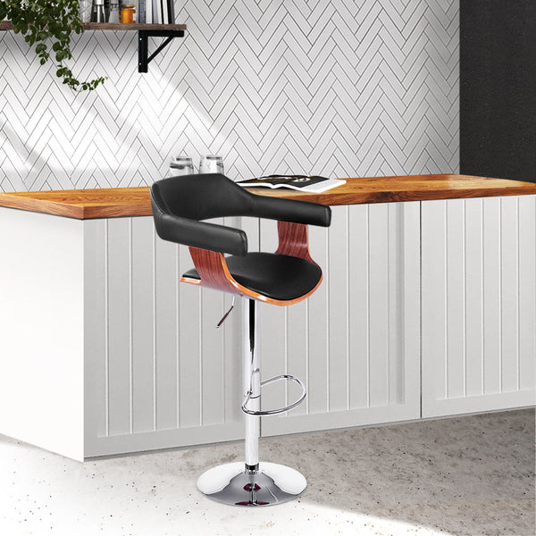 Artiss Wooden Bar Stool - Black Artiss