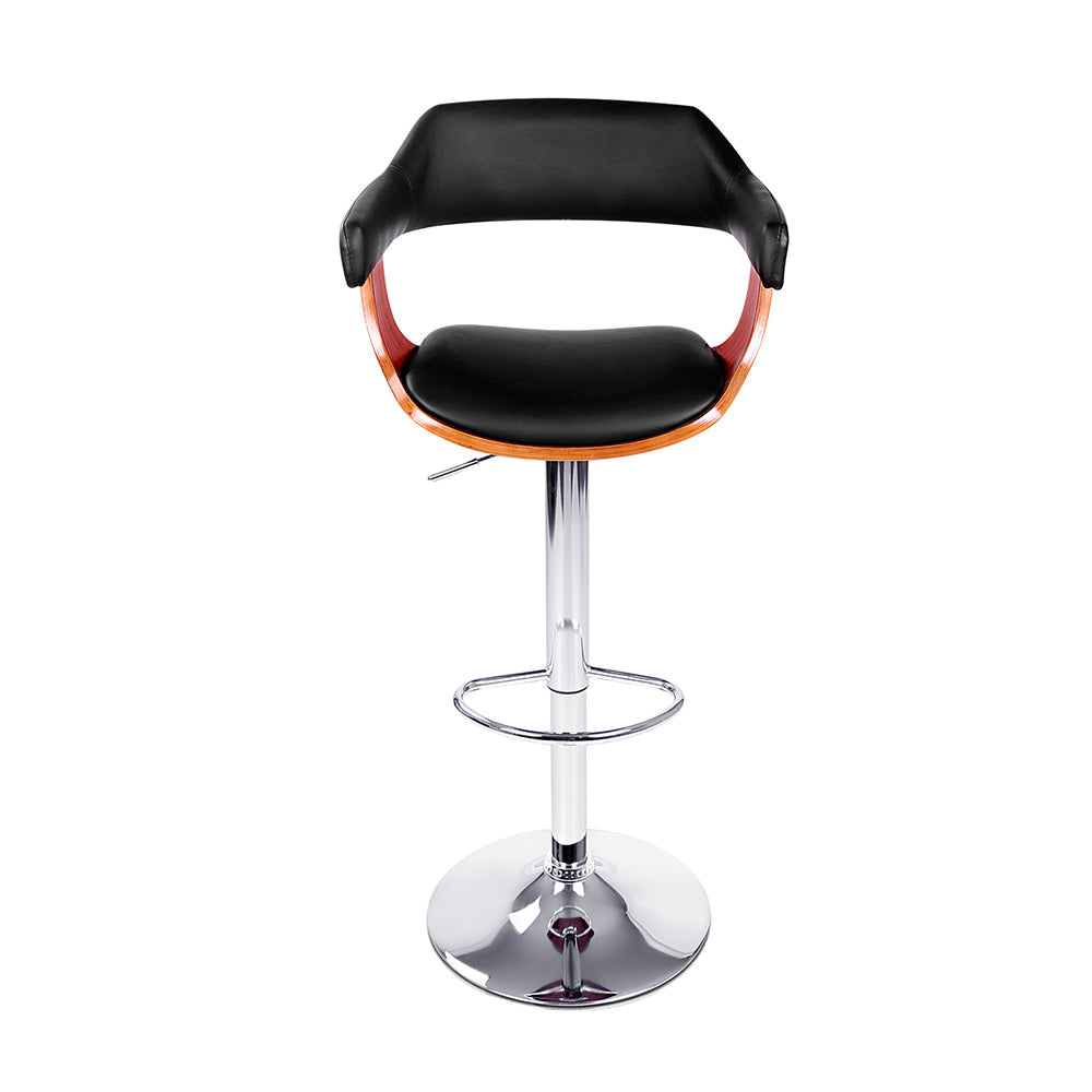 Artiss Set of 2 Wooden Bar Stool - Black and Wood Artiss