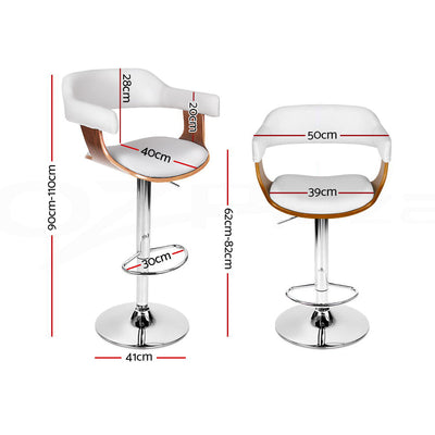Artiss Wooden Bar Stool - White