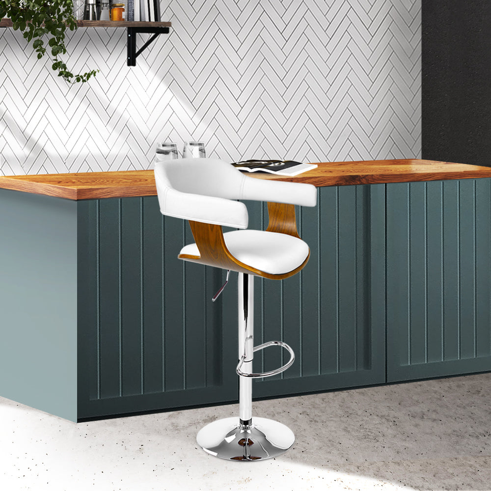 Artiss Wooden Bar Stool - White Artiss